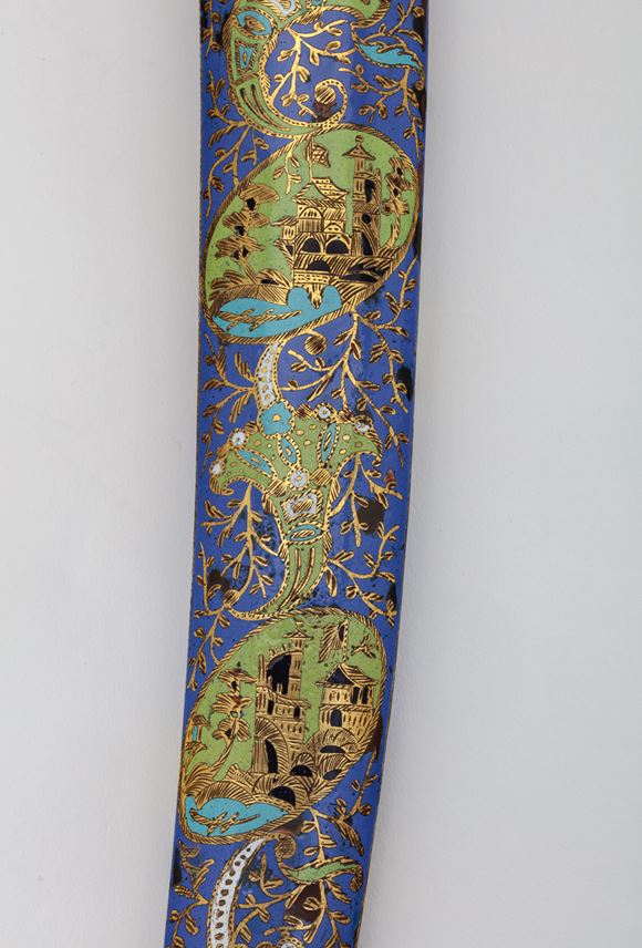 A Jambiya Dagger with enamelled scabbard and hilt | MasterArt